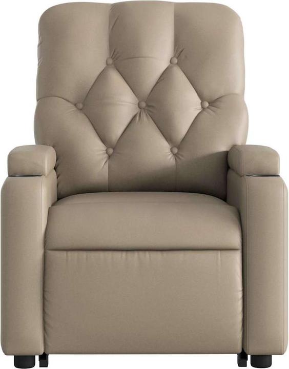 Actual product image vidaXL Massage armchair with stand-up aid TV armchair Relax armchair cappuccino-brown