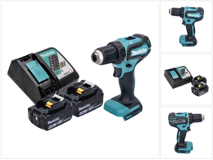 Produktbild Makita DDF 485 RM Akku Bohrschrauber 18 V 50 Nm Brushless + 2x Akku 4,0 Ah + Ladegerät