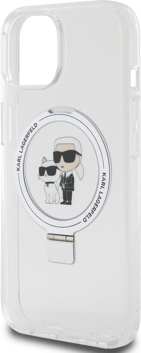 Produktbild Karl Lagerfeld KLHMP14SHMRSKCH iPhone 14 / 15 / 13 6.1" biały/white hardcase Ring Stand Karl&Choupet (Apple iPhone 13, Apple iPhone 14, Apple iPhone 15)
