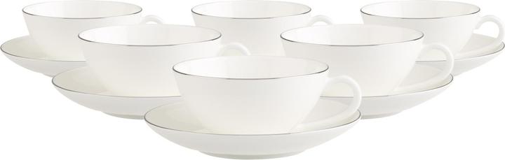 Immagine prodotto Villeroy & Boch Tazze da tè e piattini Anmut Platinum No.1 (140 ml, 6 x)
