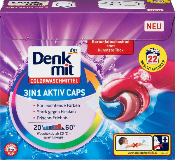 Produktbild dm Denkmit 3in1 Aktiv Caps (22 Waschgänge, Waschpods)
