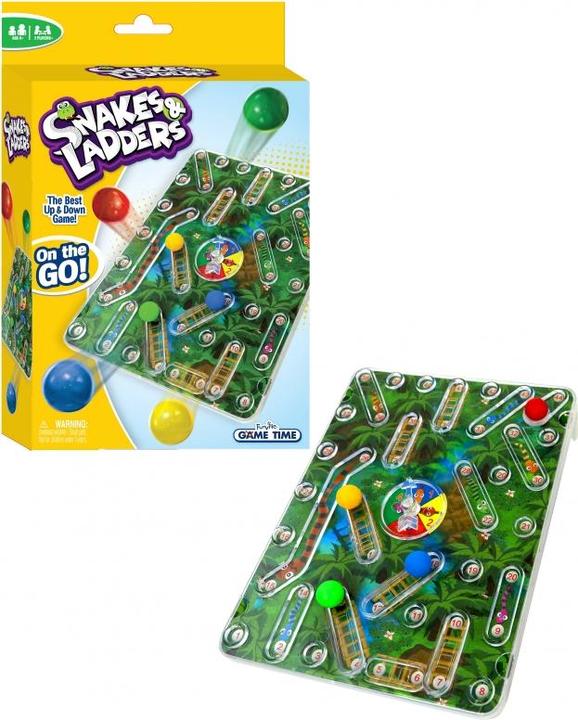 Productafbeelding Komelon FUNVILLE SPELLEN Slangen en Ladders 3D spel, reizende versie, 61145