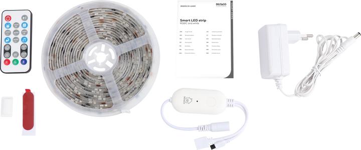 Actual product image Deltaco SMART HOME RGBIC LED STRIP, 5 meter, Addressable, Music sync (Multicoloured, RGBIC, 500 cm, Indoor)