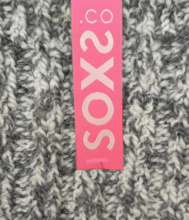 Actual product image Soxs Grey wool ladies socks bubblegum, calf sock (Single pack, 34 - 36)