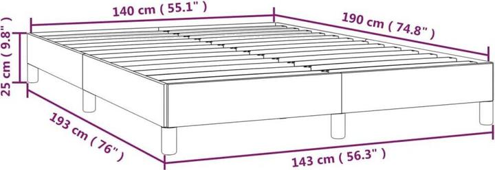 Image du produit vidaXL Bettgestell (140 x 190 cm)