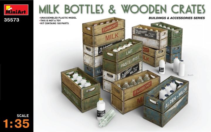 Image du produit Mini art Bouteilles de lait & Caisses en bois