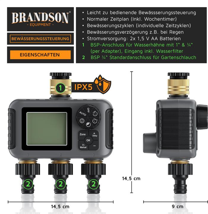 Produktbild Brandson Bewässerungscomputer (Bewässerungscomputer)