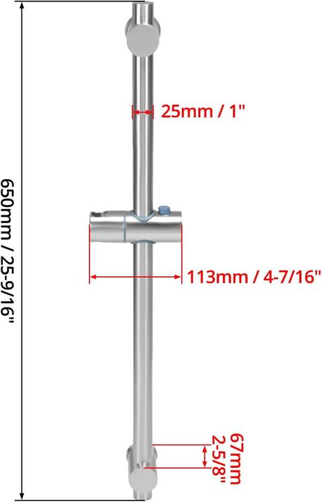 Produktbild Qwork Duschstange mit flexibler Duschkopfhalterung