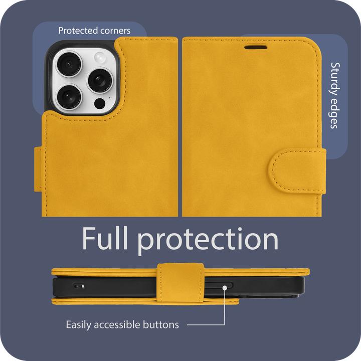 Produktbild Cazy Abnehmbare Brieftaschenhülle für iPhone 15 Pro, Abnehmbare Hülle, Magfit, 2-in-1-Design (Apple iPhone 15 Pro)