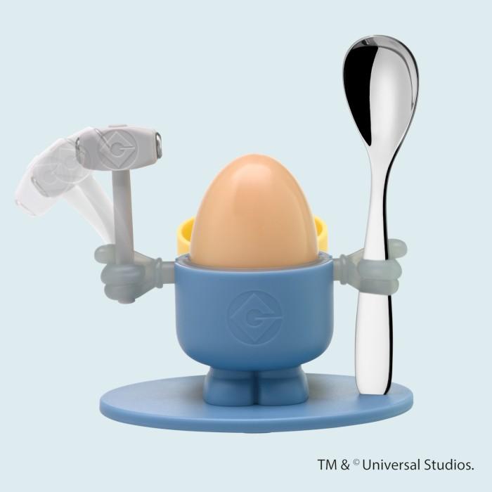 Produktbild WMF Kinder Eierbecher mit Löffel Minions Kunststoff Edelstahl (1 x)