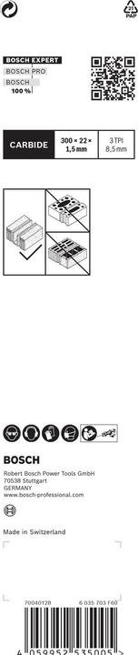 Immagine prodotto Bosch Professional Zubehör Lama per sega alternativa Expert 'Calcestruzzo cellulare' S 1241 HM, 1 pezzo