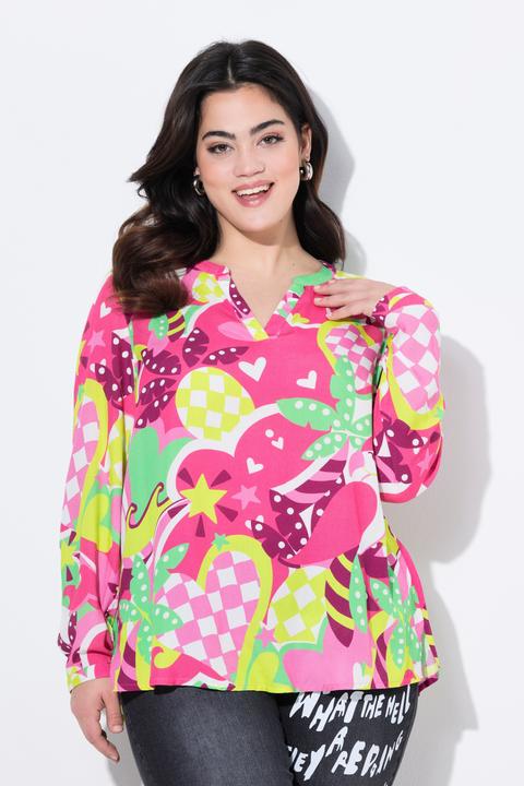 Immagine prodotto Angel of Style Bluse, bequeme Passform, Papageienmuster (46)