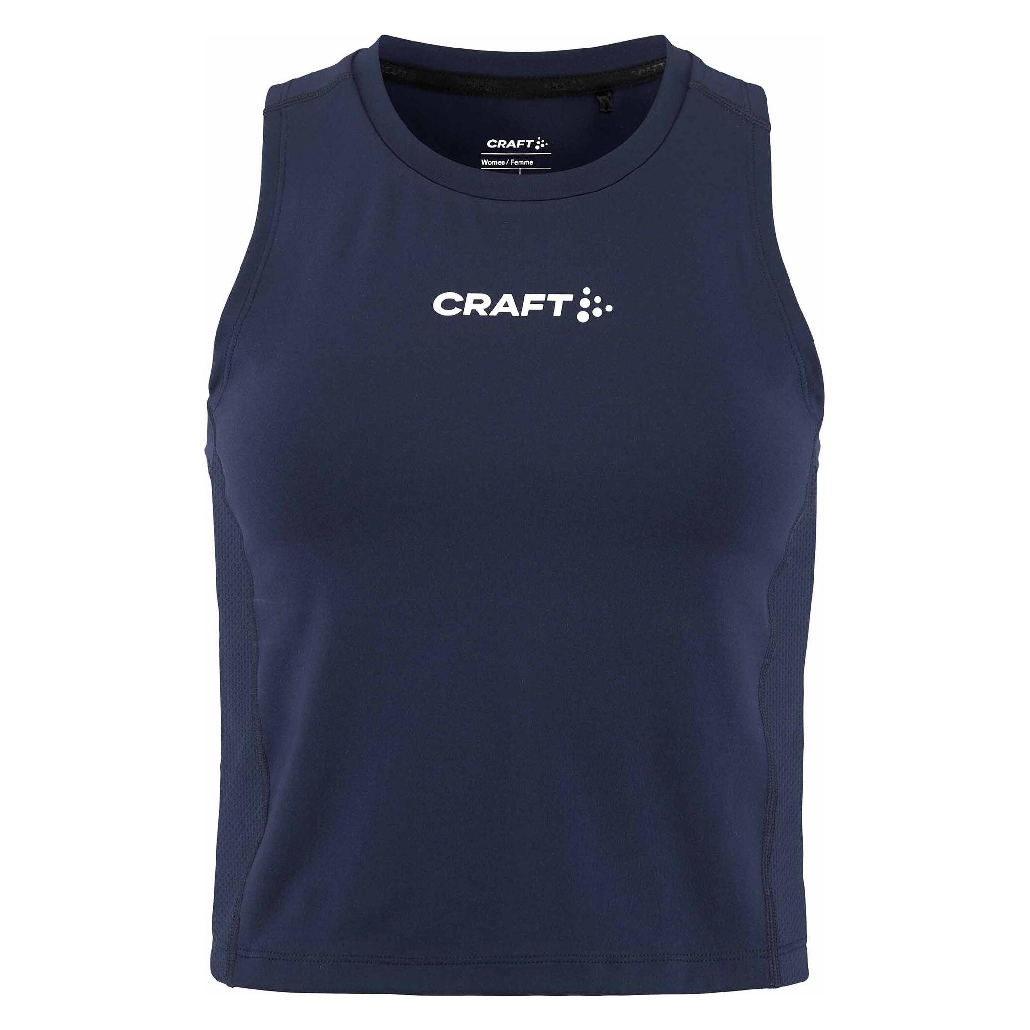 Craft, Damen, Sportshirt, Rush 2.0 Crop Singlet W (Xs), Blau, Xs
