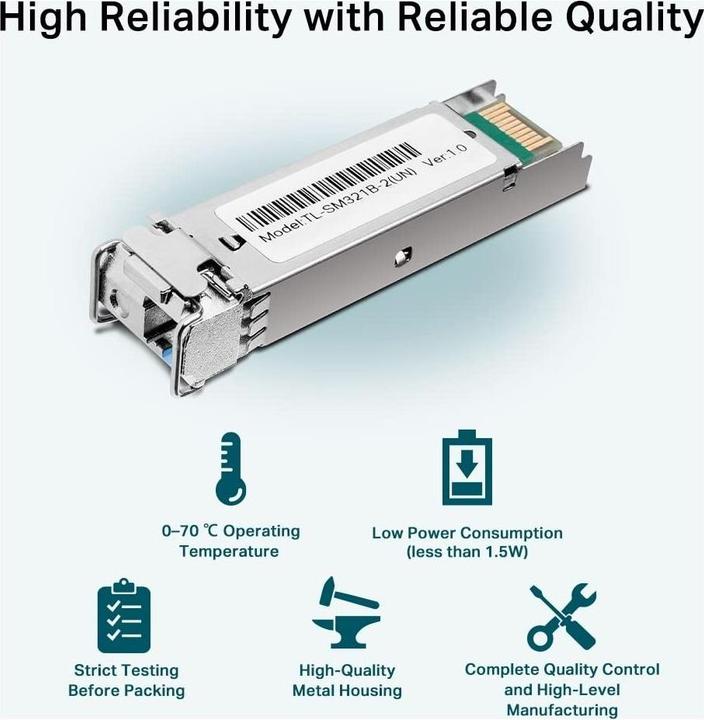 Productafbeelding TP-Link TL-SM321B-2 Netzwerk-Transceiver-Modul Faseroptik 1250 Mbit/s SFP