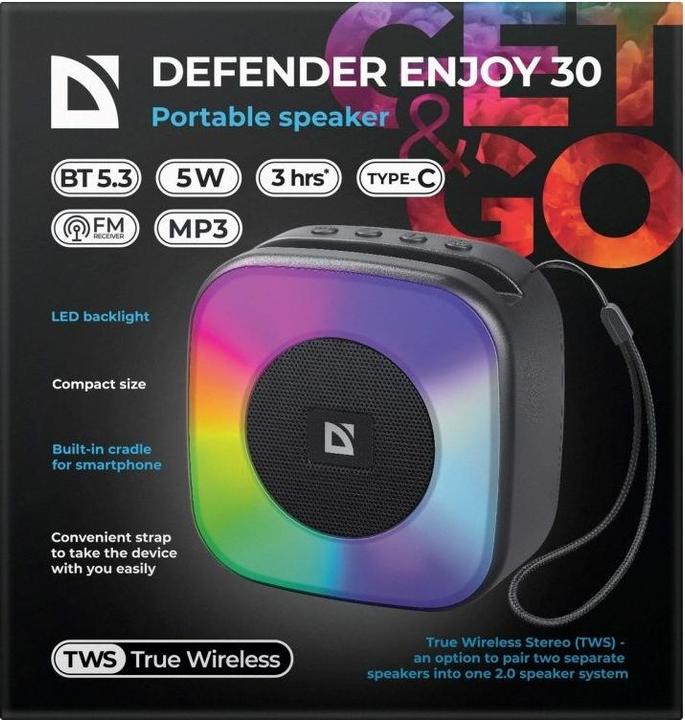 Actual product image Defender Enjoy the Bluetooth speaker (5 h, Rechargeable battery operated)
