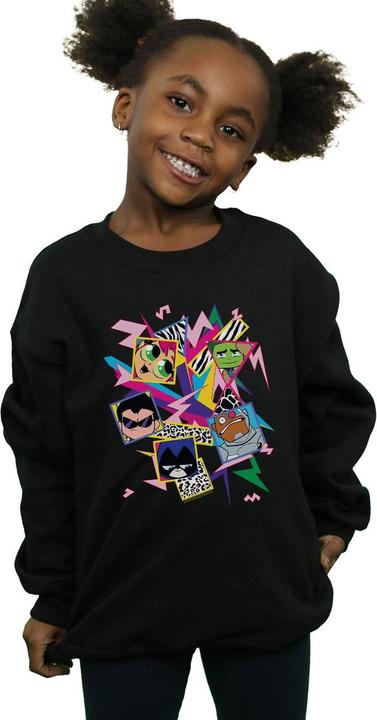 Actual product image Girls Teen Titans Go 80s Icons Sweatshirt (140, 146)