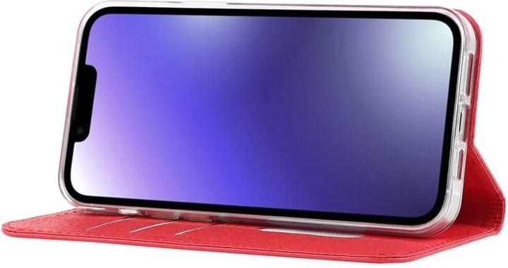 Actual product image Cover-Discount iPhone 14 - Silk Texture Flip Case red (Apple iPhone 14)