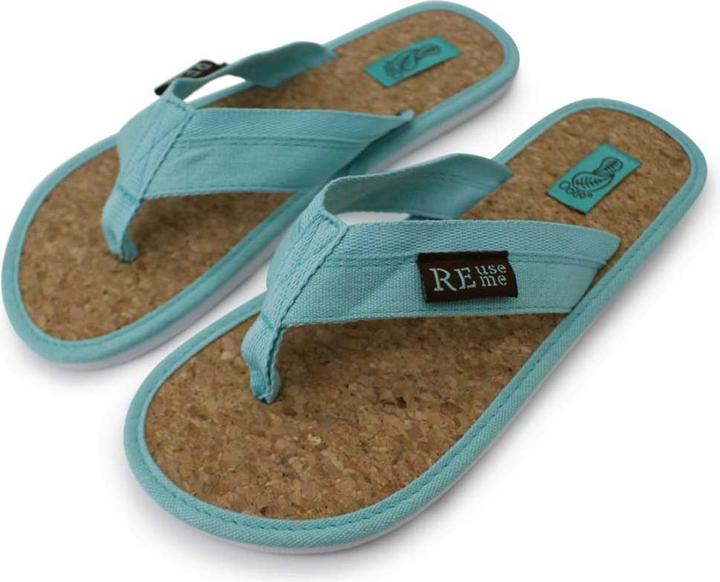 Immagine prodotto ReUseMe Flip Flops mit Kork Innensole, türkis, Grösse L (40 Paar) (44)