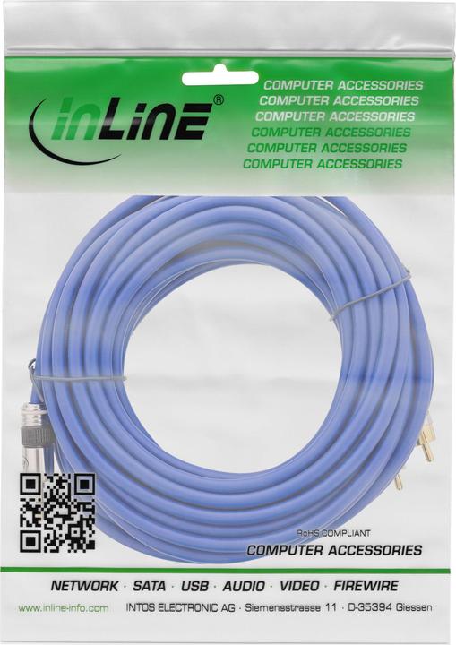 Image du produit InLine Cinch - 3,5mm (25 m, Jack 3,5 mm (AUX), RCA)
