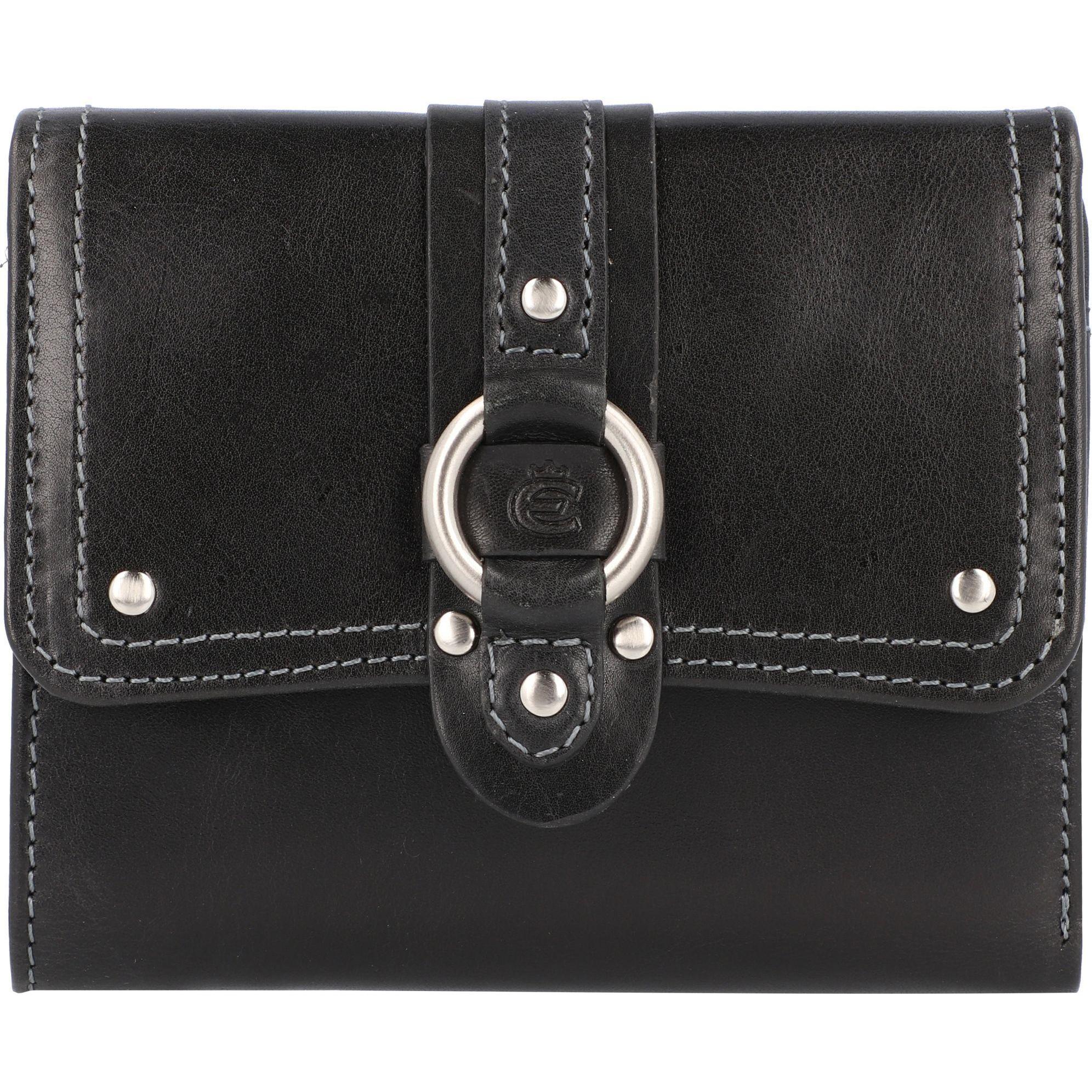 Esquire, Damen, Portemonnaie, Denver Geldbörse RFID Leder 12 cm, Schwarz