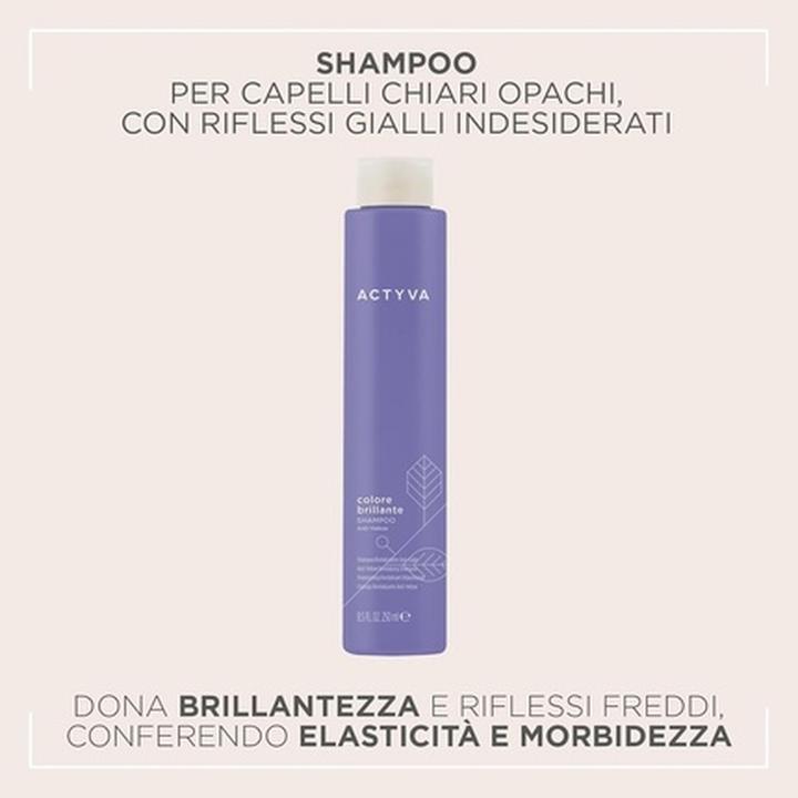 Produktbild Kemon Actyva Colore Bril Anti-Yellow Shampoo 250ml (250 ml, Flüssiges Shampoo)
