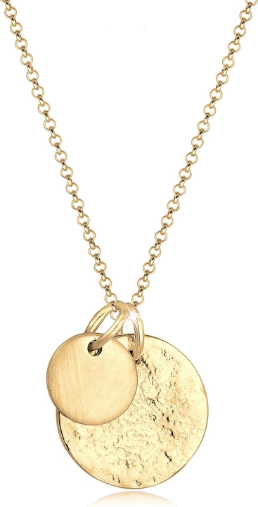 Elli mit Plättchen-Anhänger im Organic-Look (Sterling Silber, 45 cm)