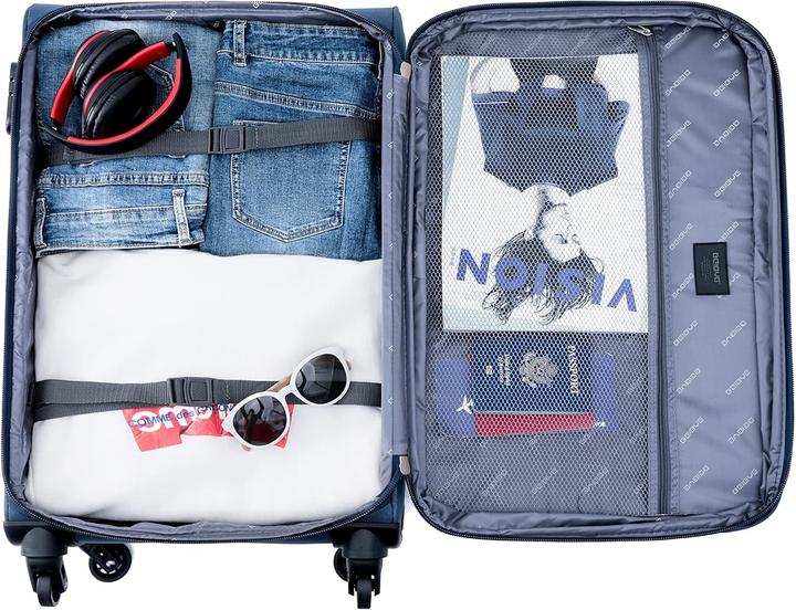 Actual product image Beibye Leichter Stoffkoffer mit Dehnungsfuge für Handgepäck (45 l)