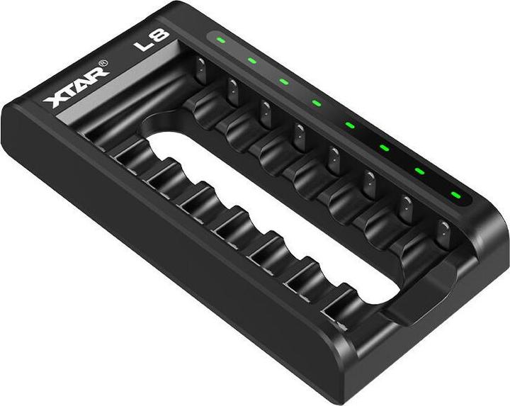 Produktbild Ladegerät für Li-Ion / Ni-MH Akkus XTAR L8 (10 Stk., Ladegerät inkl. Akku)
