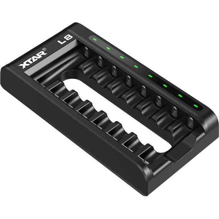 Diverse Verläge Ladegerät für Li-Ion / Ni-MH Akkus XTAR L8 (1 pz., AAA, AA, Caricabatterie senza batteria), Caricabatterie