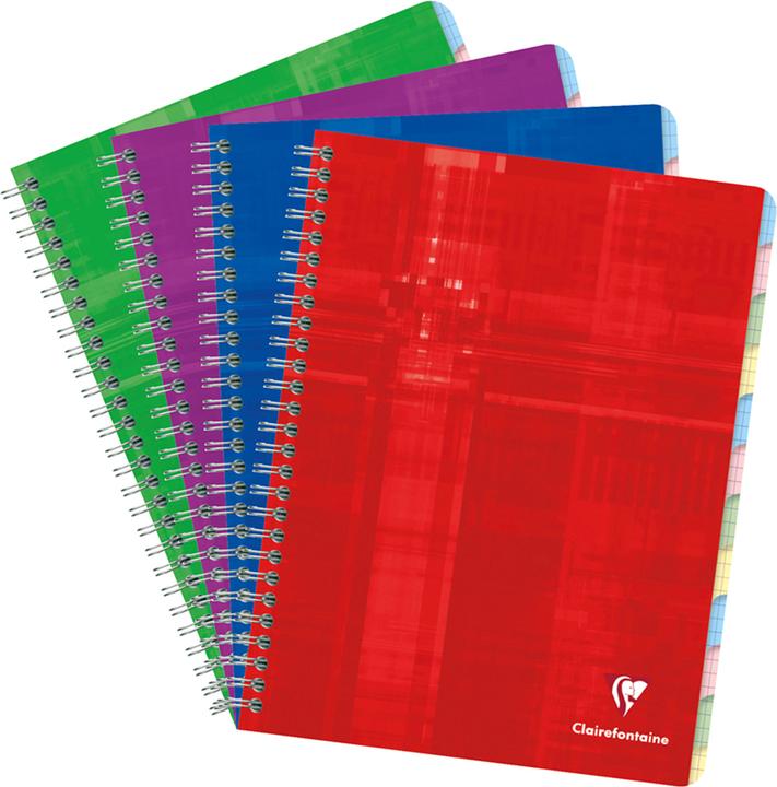 Image du produit Clairefontaine Cahier à spirales (17 x 22 cm, Quadrillé, Couverture rigide)