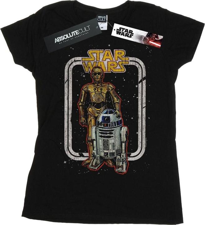 Immagine prodotto Star Wars R2-D2 And C-3PO Vintage Maglietta Donna (L)