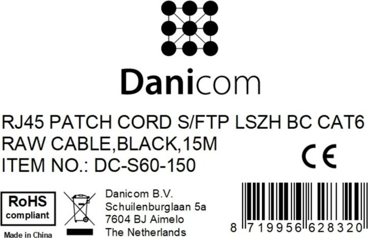 Produktbild Dsit CAT 6 Netzwerkkabel LSOH (S/FTP, CAT6, 15 m)