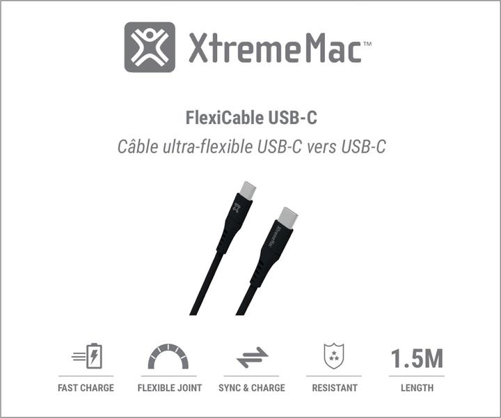 Image du produit XtremeMac Flexi USB-C vers USB-C (1.50 m, USB 3.0, 15 W)