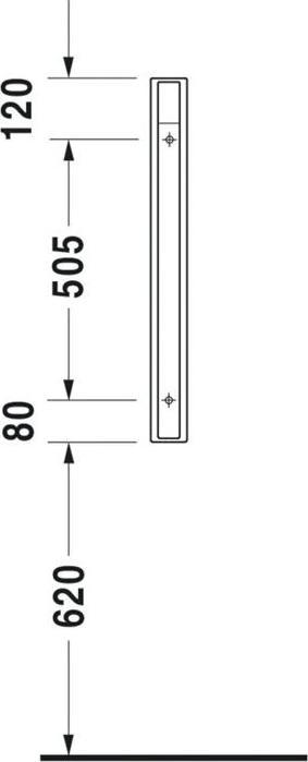 Actual product image Duravit Urinal divider STARCK 3 705x400mm white WG