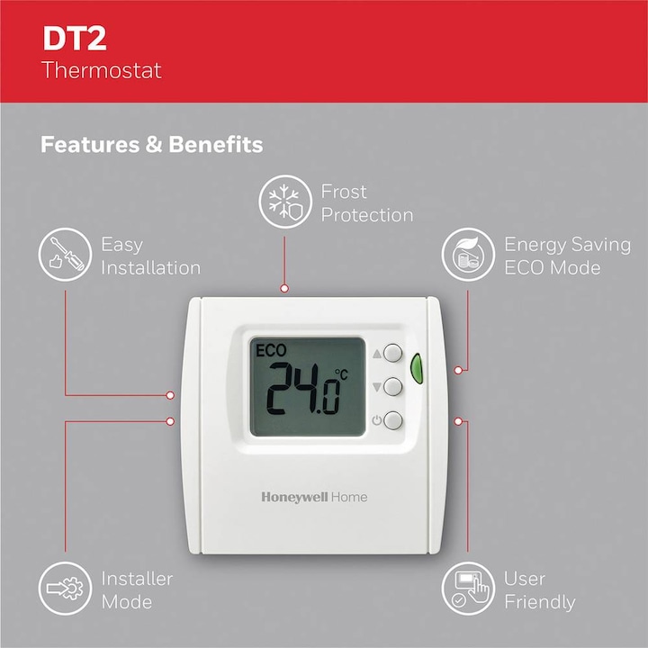 Productafbeelding Honeywell Kamerthermostaat DT2 stat