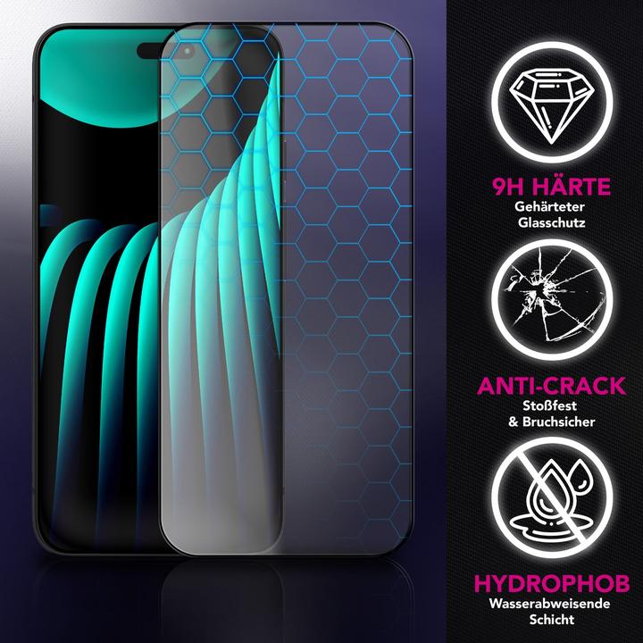 Produktbild Nalia Schutzglas "ArmorGlassX" - 2x Display Glas Ultra Klar 9H Härte - Screen Protector Tempered Glass (2 Stk., Apple iPhone 17)