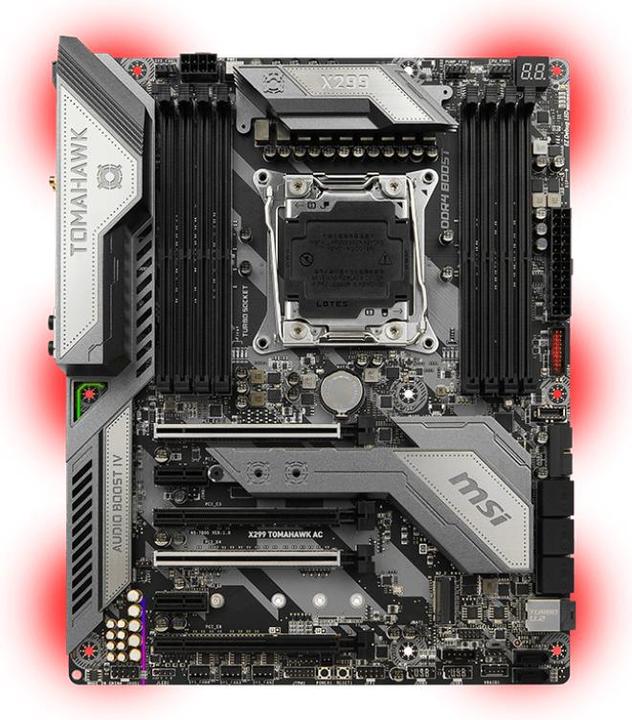 Actual product image MSI X299 Tomahawk Ac (LGA 2066, Intel X299, ATX)