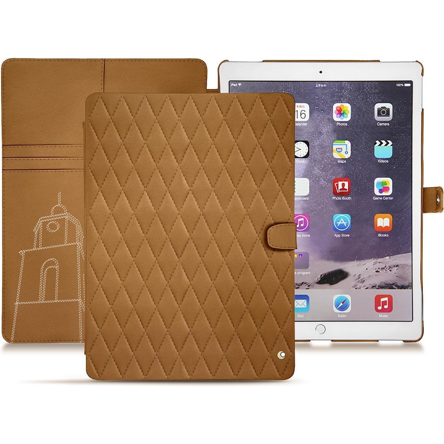 Noreve Lederschutzhülle Wallet (iPad Pro 12.9), Tablet Hülle, Grau