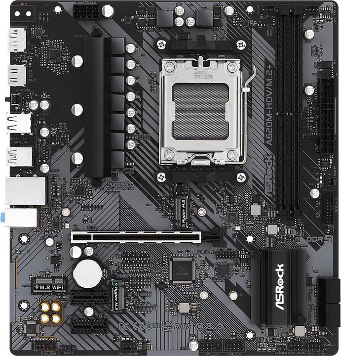 Produktbild AsRock A620M-HDV/M.2+ (AM5, AMD A620, mATX)