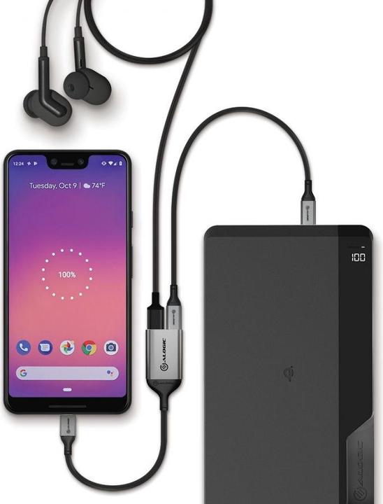 Actual product image Alogic USB-C (MALE) TO USB-C (FEMALE) (USB-C, 2 ports)