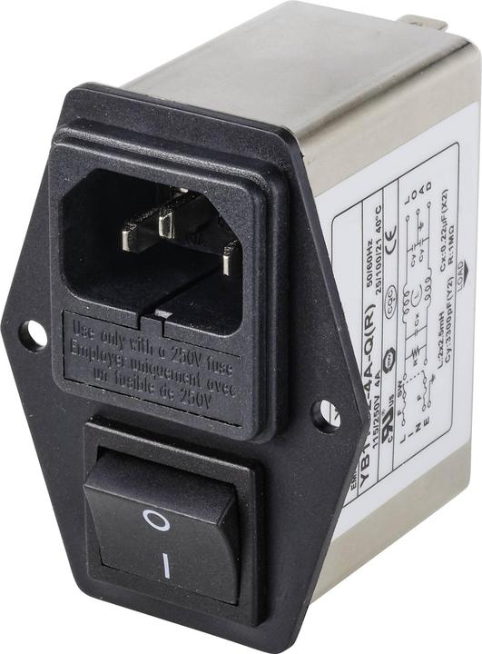 Produktbild Tru Components Netzfilter mit Kaltgerätebuchse, mit Schalter