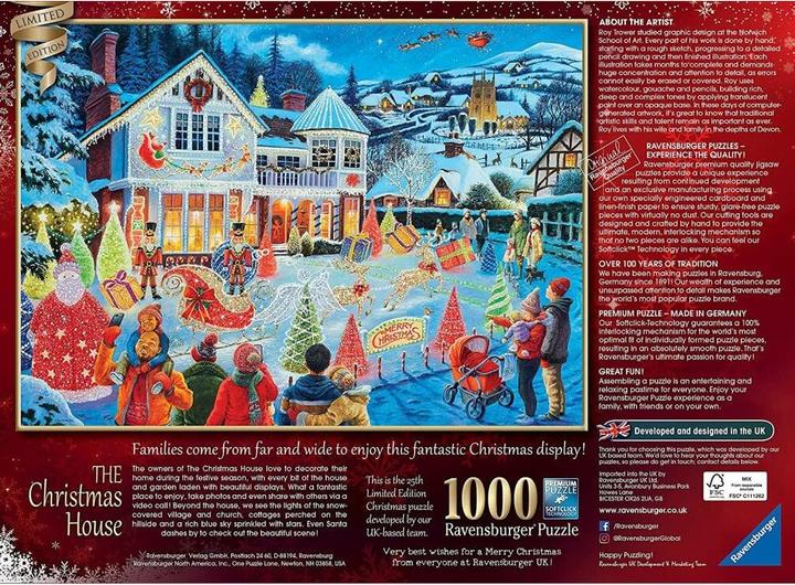 Nährwerte und Zutaten Ravensburger The Christmas House (1000 Teile)