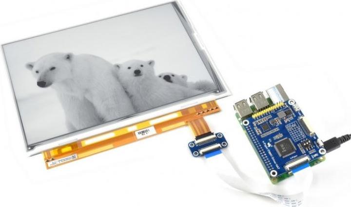 Immagine prodotto WaveShare 1200x825 9,7 pollici Nero Bianco Display E-Ink Raspberry Pi HAT