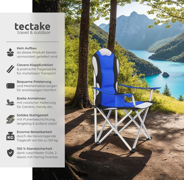 Actual product image tectake Camping chair