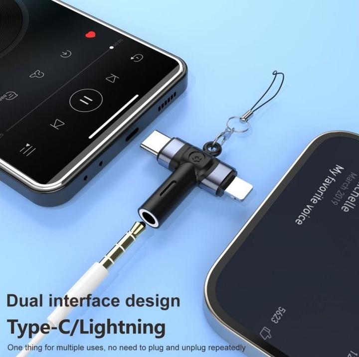 Immagine prodotto PowerGuard CrossAdapter adattatore da USB-C e Lightning a jack da 3,5 mm (Lightning, USB tipo C, Jack da 3.5mm)