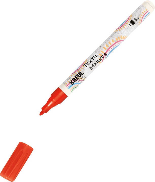 Produktbild Kreul Stoffmalstift, Textilmarker Javana texi mäx Sunny fine für helle Stoffe (Rot, 2 mm)