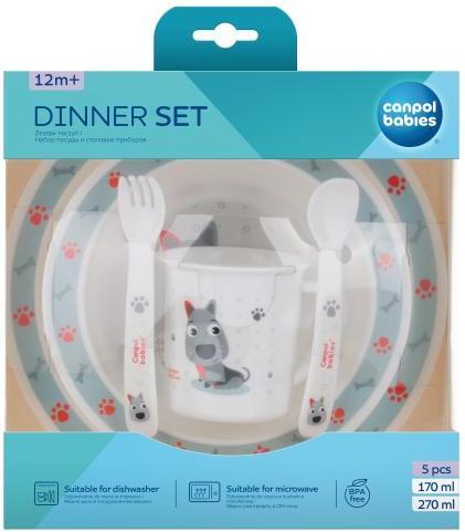 Actual product image Canpol BABIES plastic vessel and Tool set CUTE IMALS, 4/401 blu