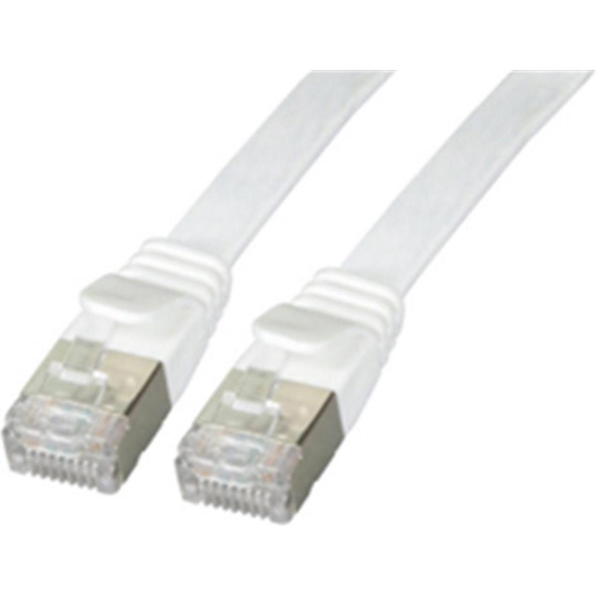 Thumbnail - M-Cab CAT6A-U/FTP-flat-0.50M-WHI (U/FTP, CAT6a, 0.50 m), Netzwerkkabel