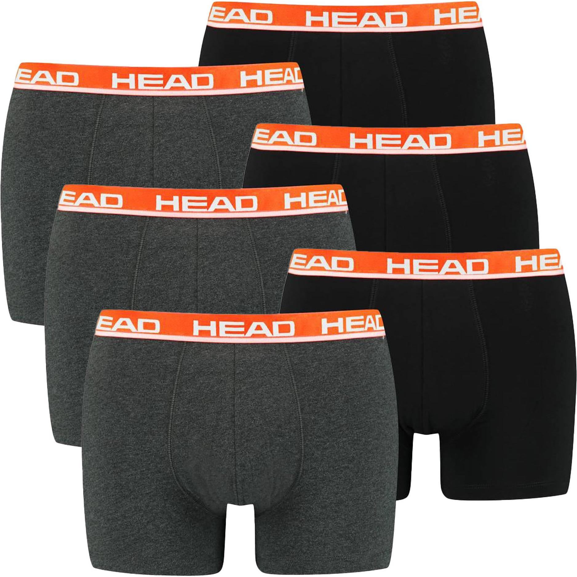 Head, Herren, Unterhosen, Boxershort Casual Stretch Basic Boxer 2P, Mehrfarbig, (XL, 6er Pack)