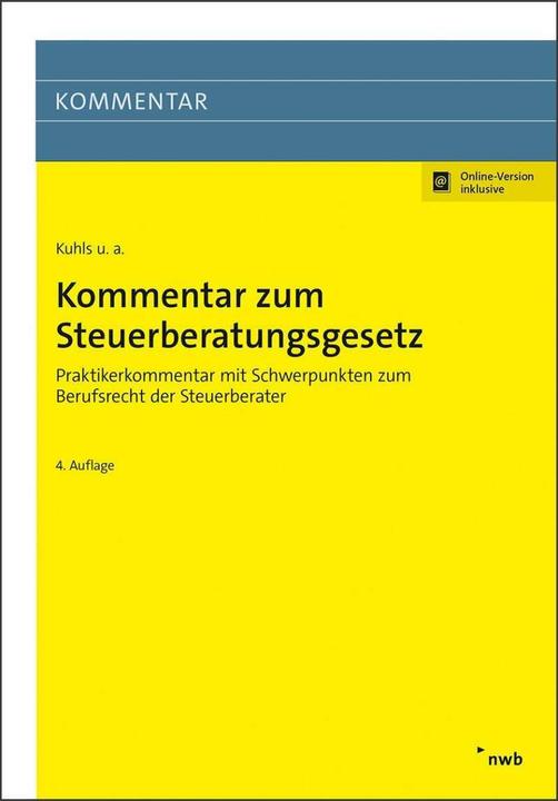 Produktbild Kommentar zum Steuerberatungsgesetz (Deutsch, Georg-Friedrich Güntge, Andreas Raab, Christoph Goez, Anne Ueberfeldt, Gottfried Wacker, 2020)